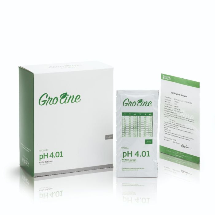 GroLine pH 4.01 Buffer Sachets,   (25 x 20 mL) – HI70004G