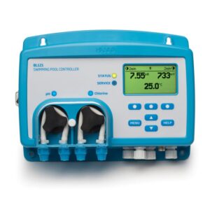 Swimming Pool Controller with Built-in Dosing Pumps,  Analog Outputs and In-line Mounting Kit – BL121