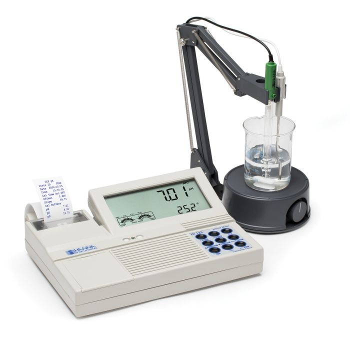Professional Benchtop pH/mV Meter with Built-in Printer – HI122