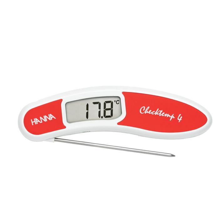Checktemp® 4 Folding Thermometer for raw meat, EN 13485 certified – Red – HI151-100