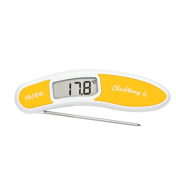 Checktemp® 4 Folding Thermometer for cooked meat, EN 13485 certified – Yellow – HI151-300