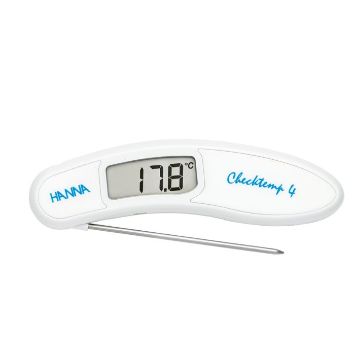 Checktemp® 4 Folding Thermometer for dairy industry, EN 13485 certified – White – HI151-000