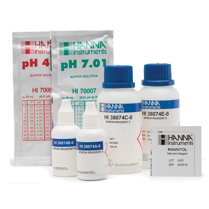 Boron Chemical Test Kit Replacement Reagents (100 tests) – HI38074-100