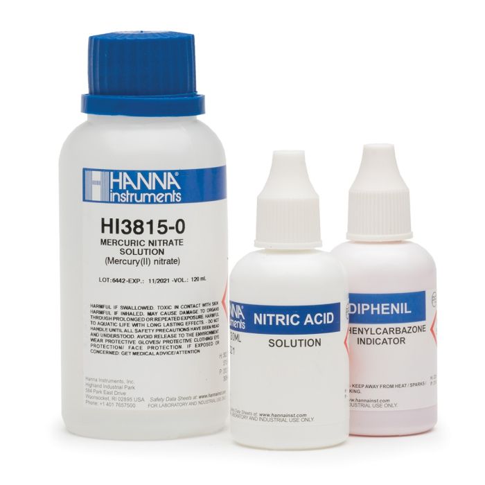 Chloride Test Kit Replacement Reagents (110 tests) – HI3815-100