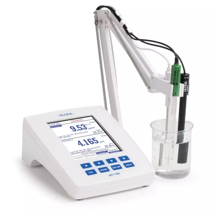 Laboratory Research Grade Two Channel Benchtop pH, mV, ISE Meter – HI5222
