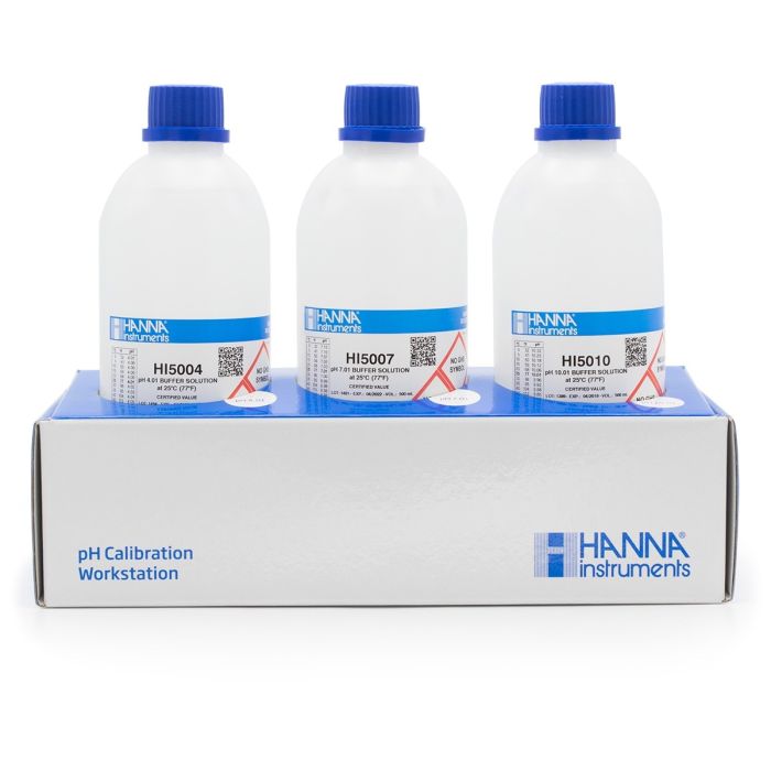 HI54710 pH 4.01,  7.01 and 10.01 Technical Calibration Solutions (3 x 500 mL)
