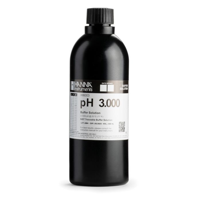 HI6003 pH 3.000 Millesimal Calibration Buffer (500 mL)