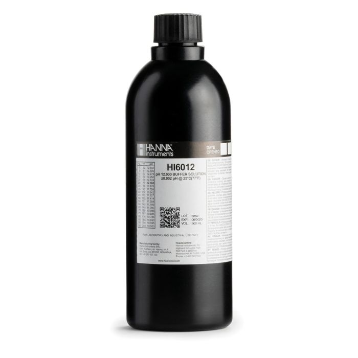 HI6012 pH 12.000 Millesimal Calibration Buffer (500 mL)