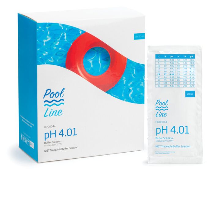 Pool Line pH 4.01 Buffer Sachets (25 x 20 mL) – HI700044P