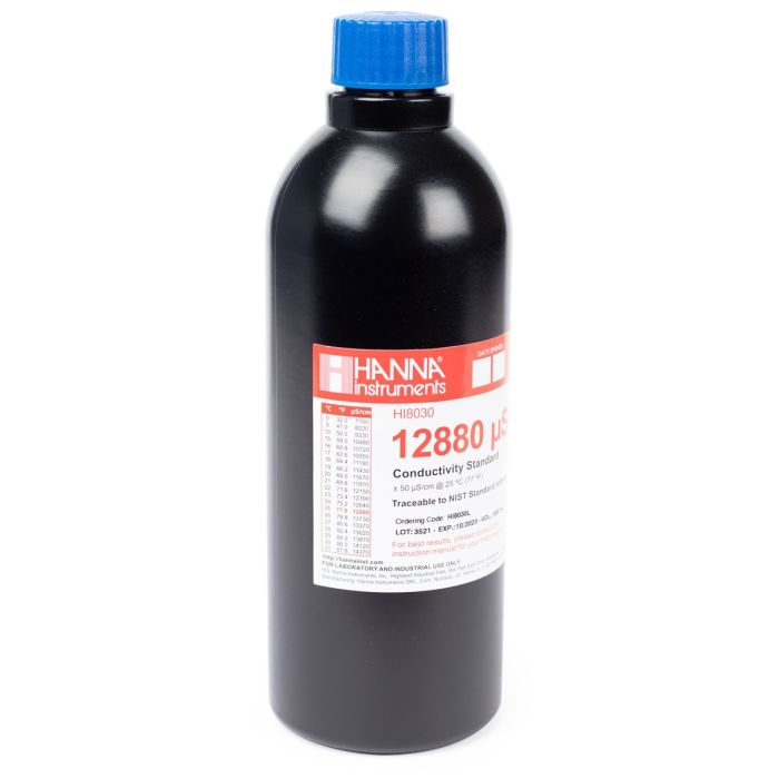 HI8030L 12880µS/cm Conductivity Standard in FDA Bottle (500mL)
