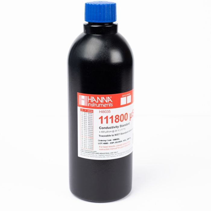 HI8035L 111800µS/cm Conductivity Standard in FDA Bottle (500mL)