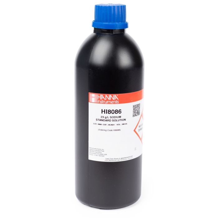 HI8086L 23 g/L Na<sup>+</sup> Standard Solution in FDA bottle (500 mL)