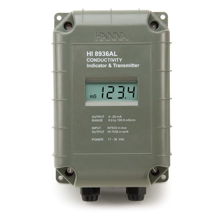 Conductivity Transmitters to use with Four-ring Probe – HI8936 – 0.0 to 199.9µS/cm-With LCD