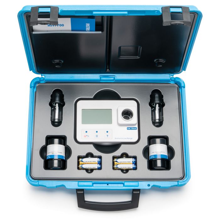 pH,  Free and Total Chlorine,  Total Hardness,  and Iron Low-Range Portable Photometer-kit including carrying case and CAL Check standards