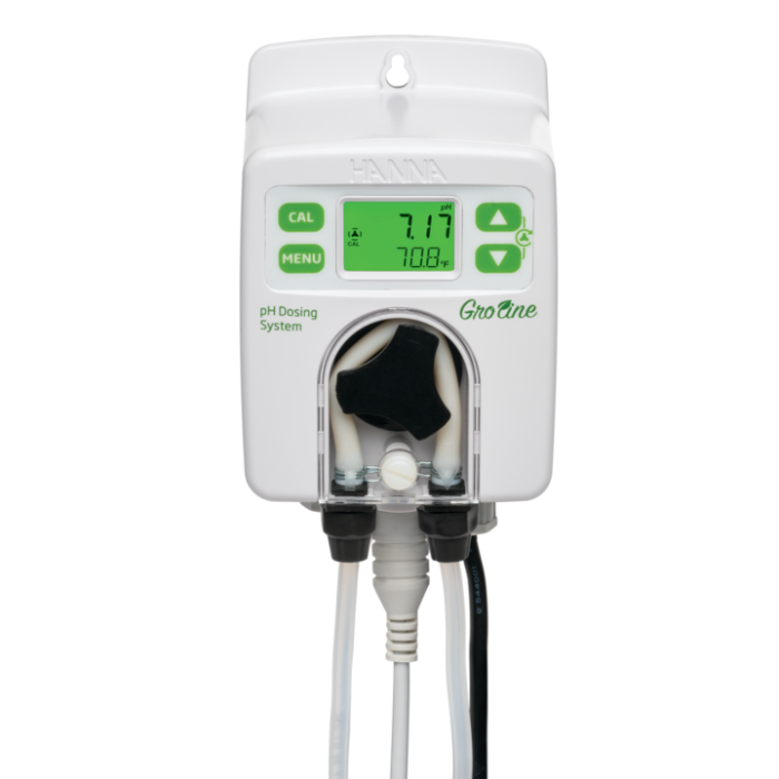 HI981412 GroLine pH Dosing System-Meter,  probe and panel mounted flow cell kit
