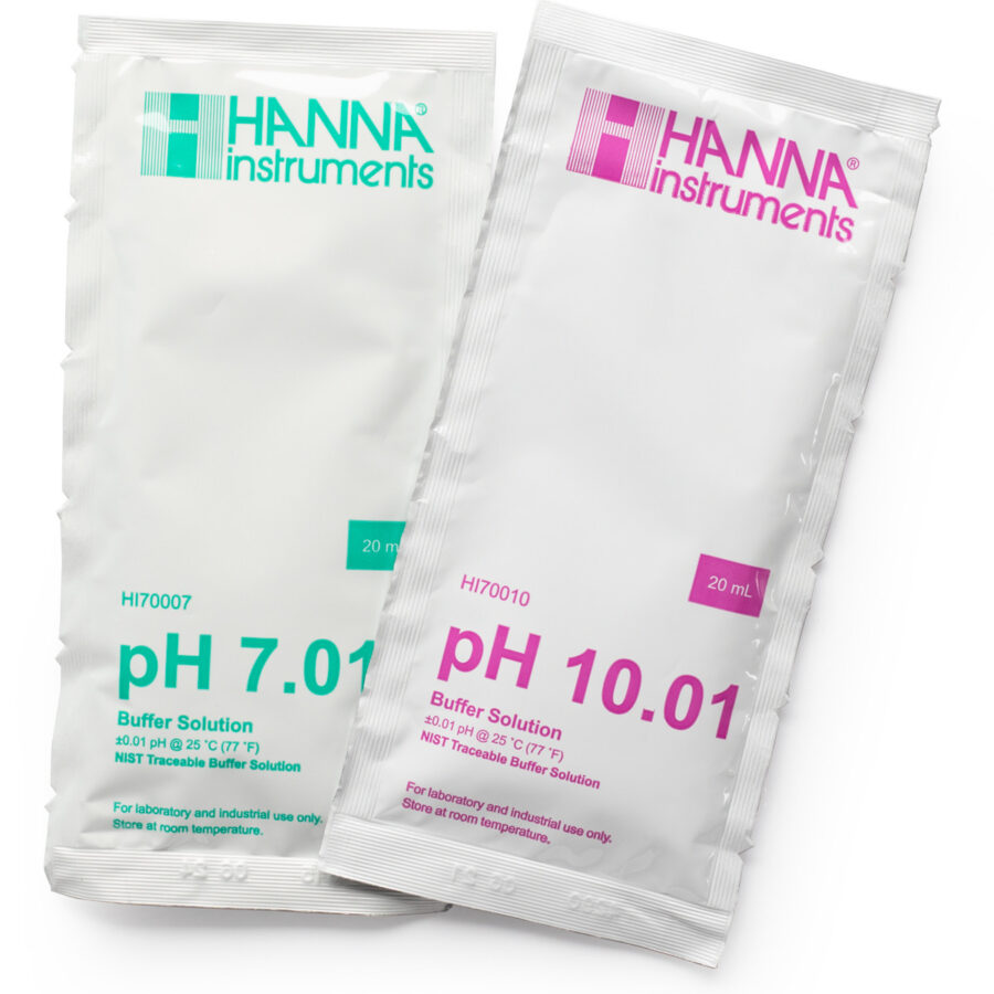 HI770710C pH 7.01 and 10.01 Calibration Buffer Sachets (10 x 20mL,  5 Each)