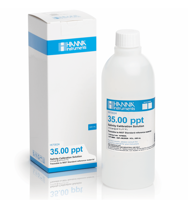 Salinity calibration solution – 500 mL bottle – HI70024L
