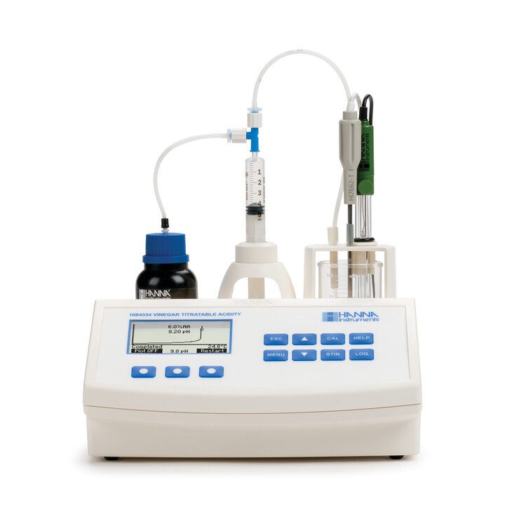 Titratable Acidity Mini Titrator & pH Meter for Vinegar – HI84534