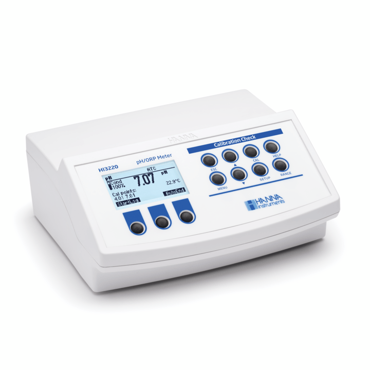 pH/ORP/Temperature Bench Meter with Calibration Check – HI3220